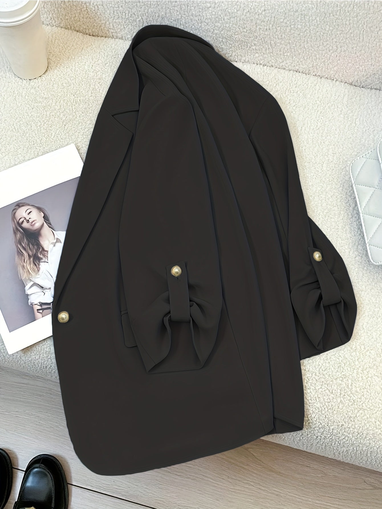 Dam Blazer Casual Vår/Sommar Kavaj med Enkelknäppning och Modern Design