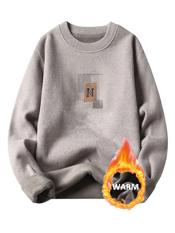 Unisex sweatshirt med rundhals och mjuk insida