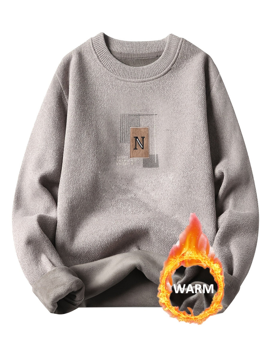 Unisex sweatshirt med rundhals och mjuk insida