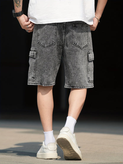 Herr Bermuda Shorts med Fickor – Avslappnad Stil för Vardagsbruk och Fritid