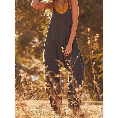 Anna – Jumpsuit med dragkedjefickor