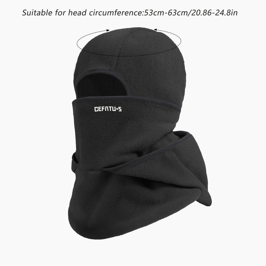 Varm Balaklava Huvudbonad för Vinterbruk i Mjukt Material, Fleece