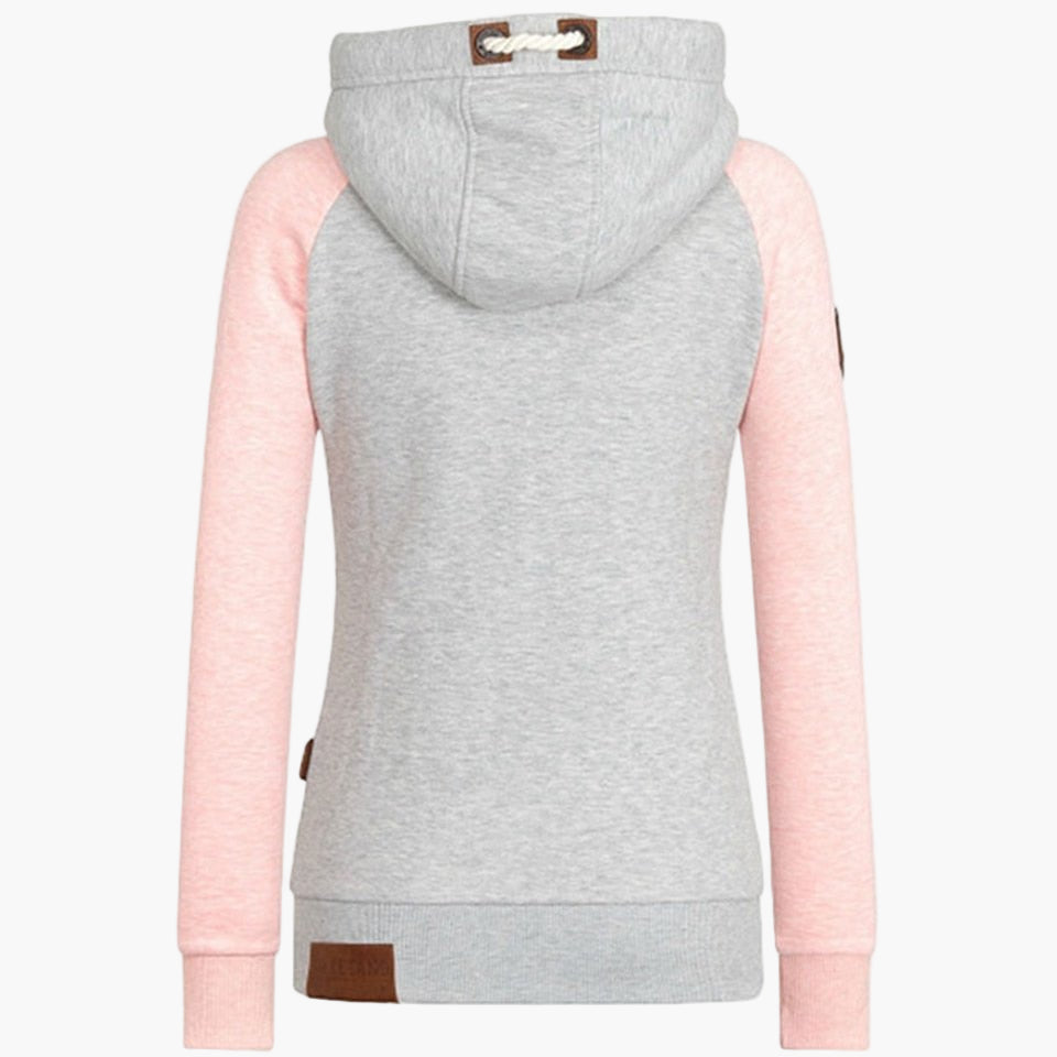 Dam Hoodie med Dragkedja – Slim Fit, Sportig & Trendig Fritidsstil