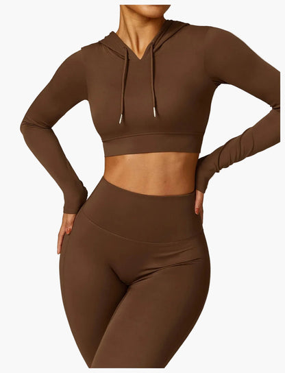 Damträning Set – Sport-BH och Högmidjade Leggings – Sömlös och Bekväm för Gym och Yoga