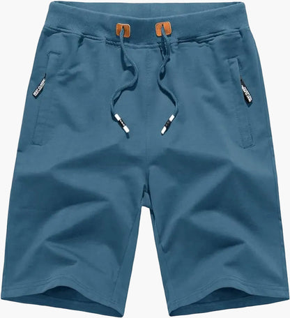 Herrshorts för träning och fritid – Sportig design med dragkedjefickor och justerbar midja