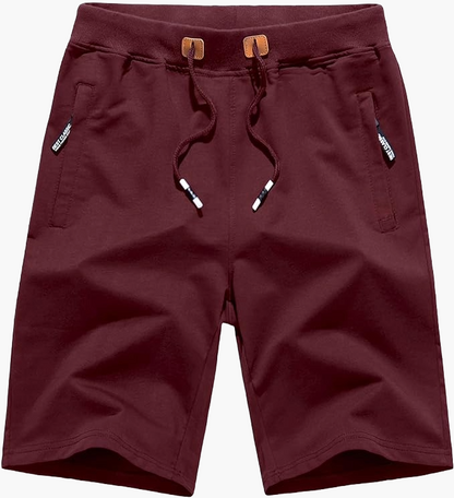 Herrshorts för träning och fritid – Sportig design med dragkedjefickor och justerbar midja
