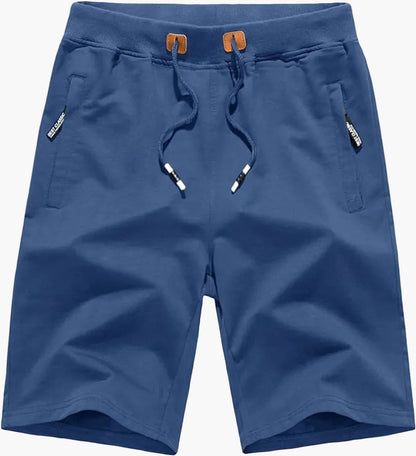 Herrshorts för träning och fritid – Sportig design med dragkedjefickor och justerbar midja