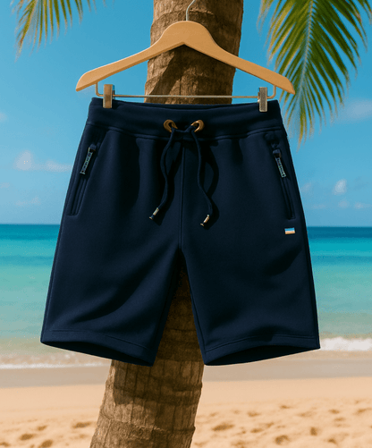 Herrshorts för träning och fritid – Sportig design med dragkedjefickor och justerbar midja