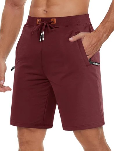 Herrshorts för träning och fritid – Sportig design med dragkedjefickor och justerbar midja