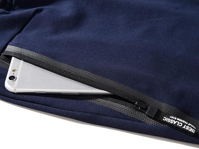 Herrshorts för träning och fritid – Sportig design med dragkedjefickor och justerbar midja