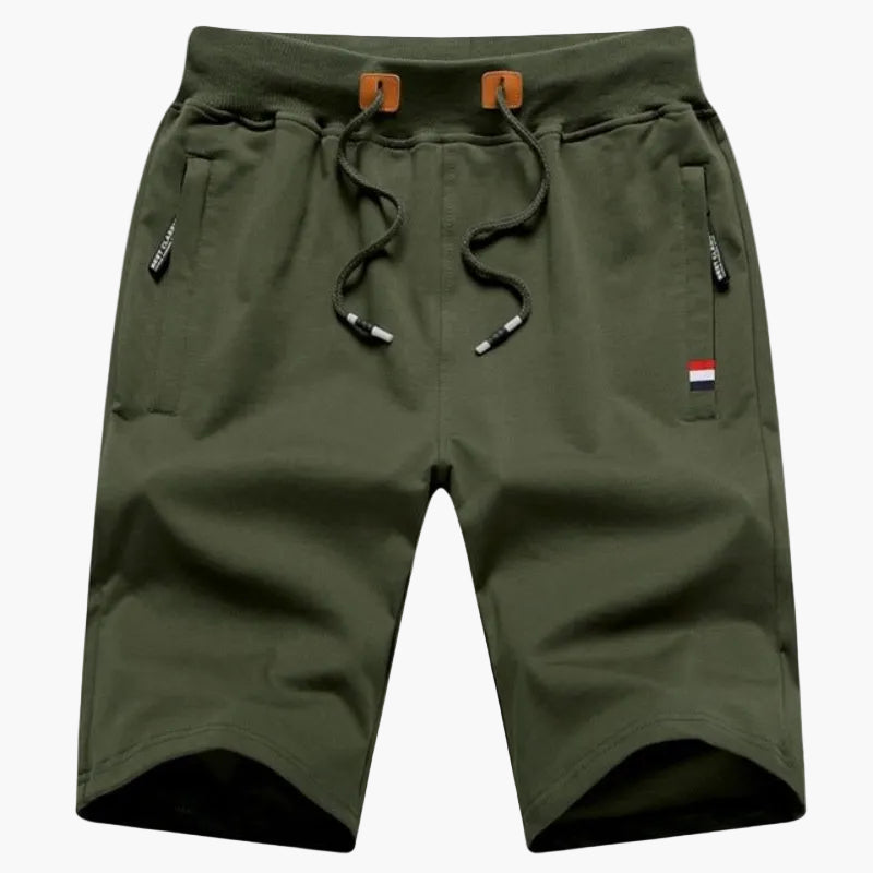 Herrshorts för träning och fritid – Sportig design med dragkedjefickor och justerbar midja