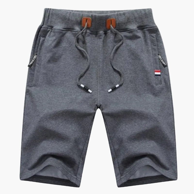 Herrshorts för träning och fritid – Sportig design med dragkedjefickor och justerbar midja