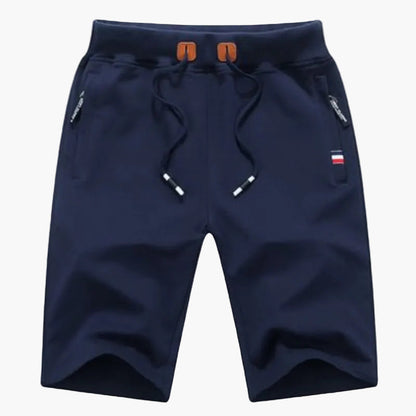 Herrshorts för träning och fritid – Sportig design med dragkedjefickor och justerbar midja