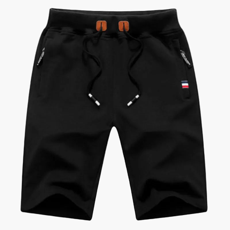 Herrshorts för träning och fritid – Sportig design med dragkedjefickor och justerbar midja