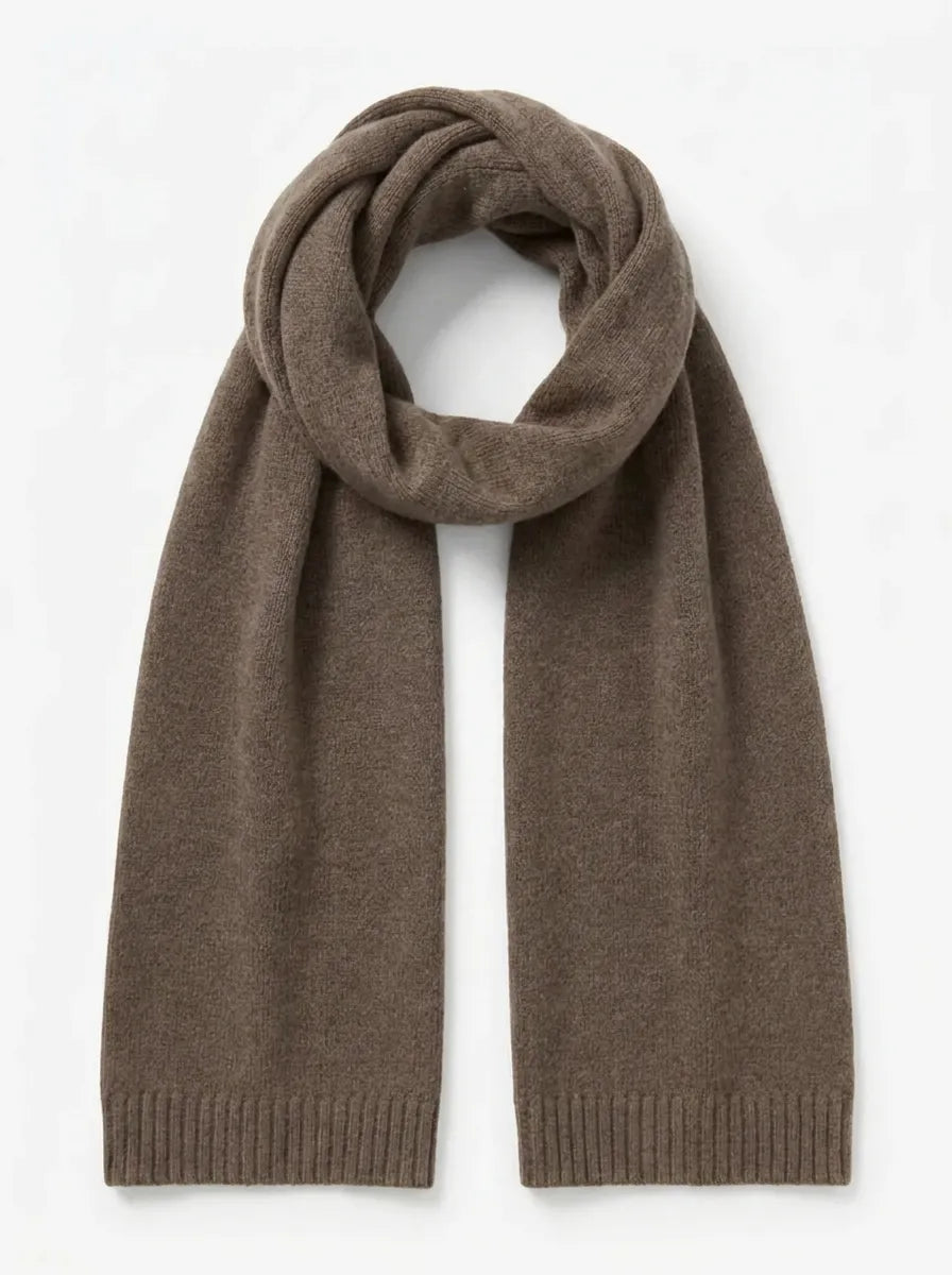 Unisex Mjuk Vinterhalsduk med Ribbstickad Kant