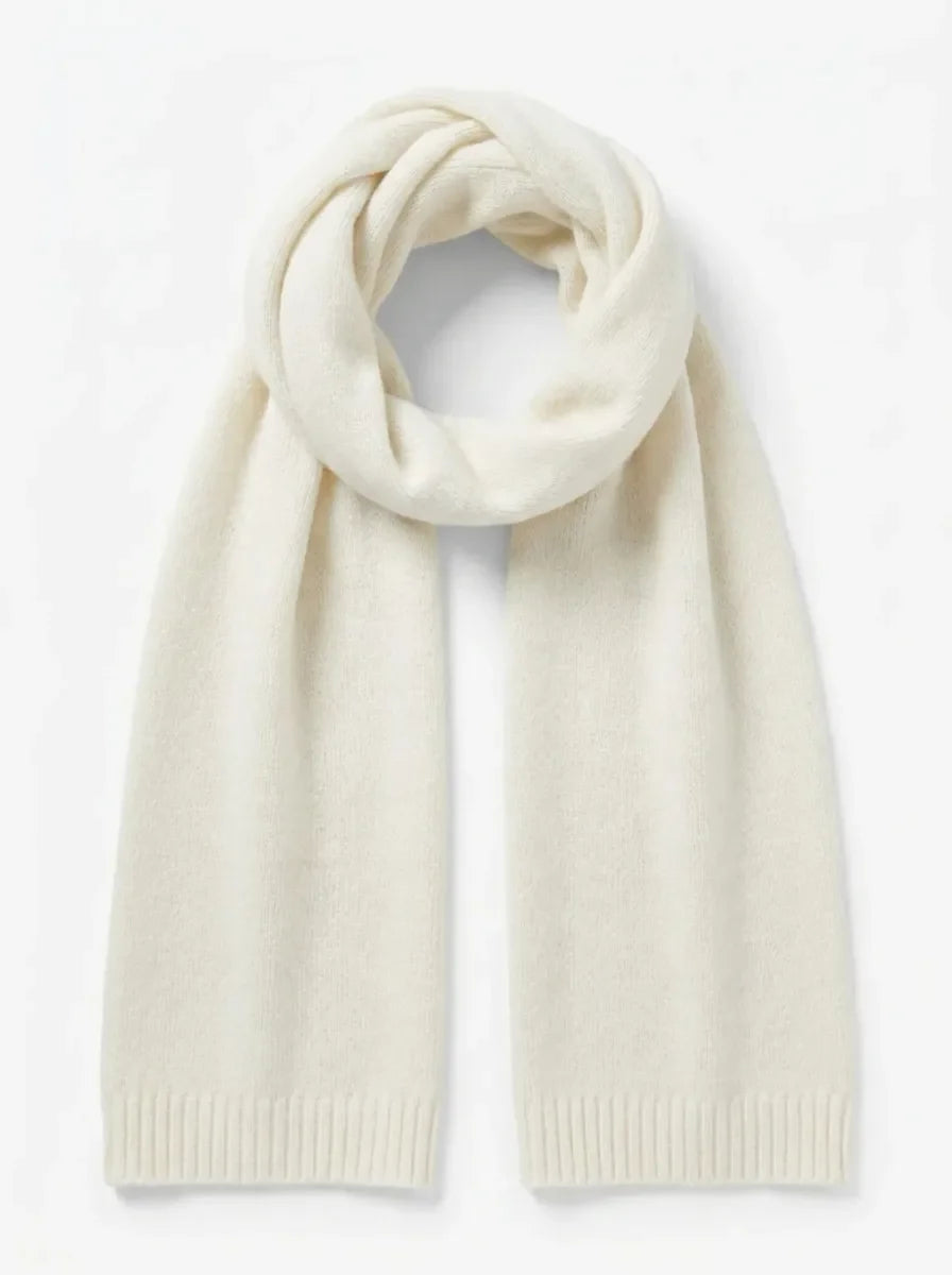 Unisex Mjuk Vinterhalsduk med Ribbstickad Kant
