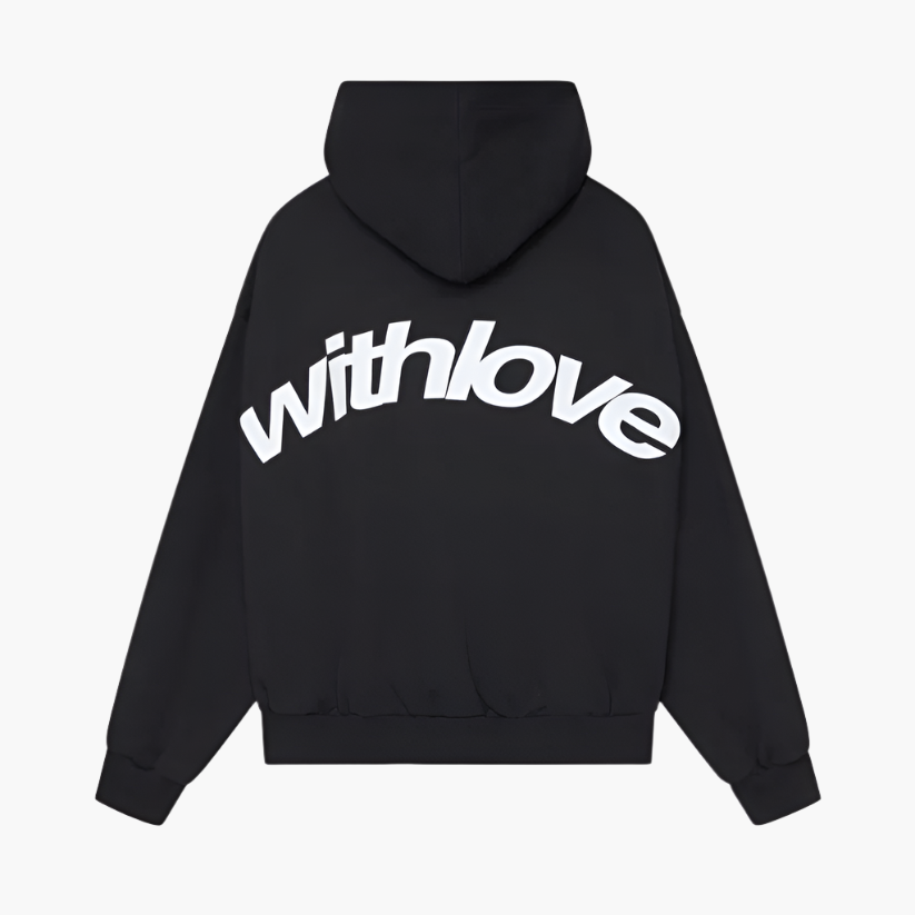 Unisex Hoodie med Grafisk Ryggtryck – Avslappnad Stil för Vardagsbruk