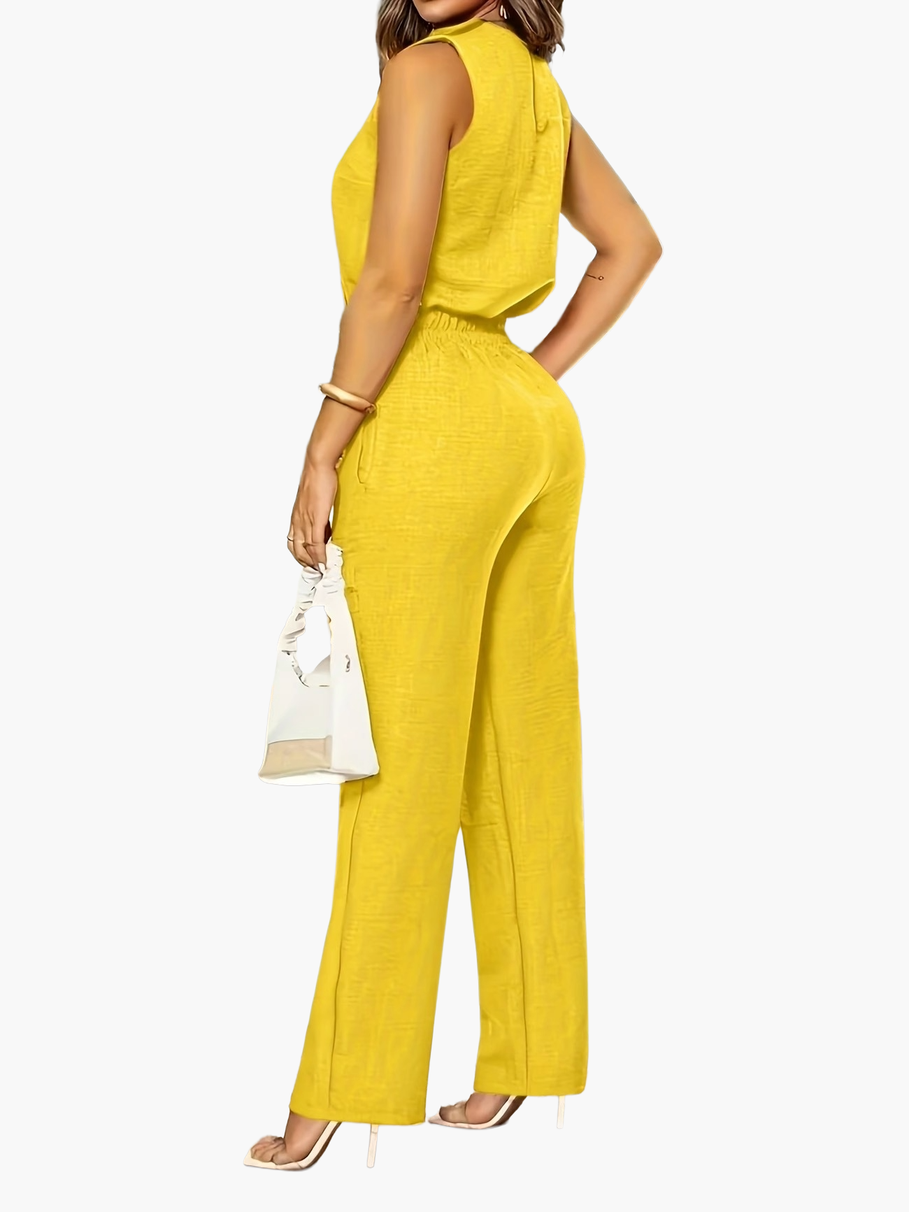 Dam Elegant Byxdress Perfekt för Kontor och Fritid