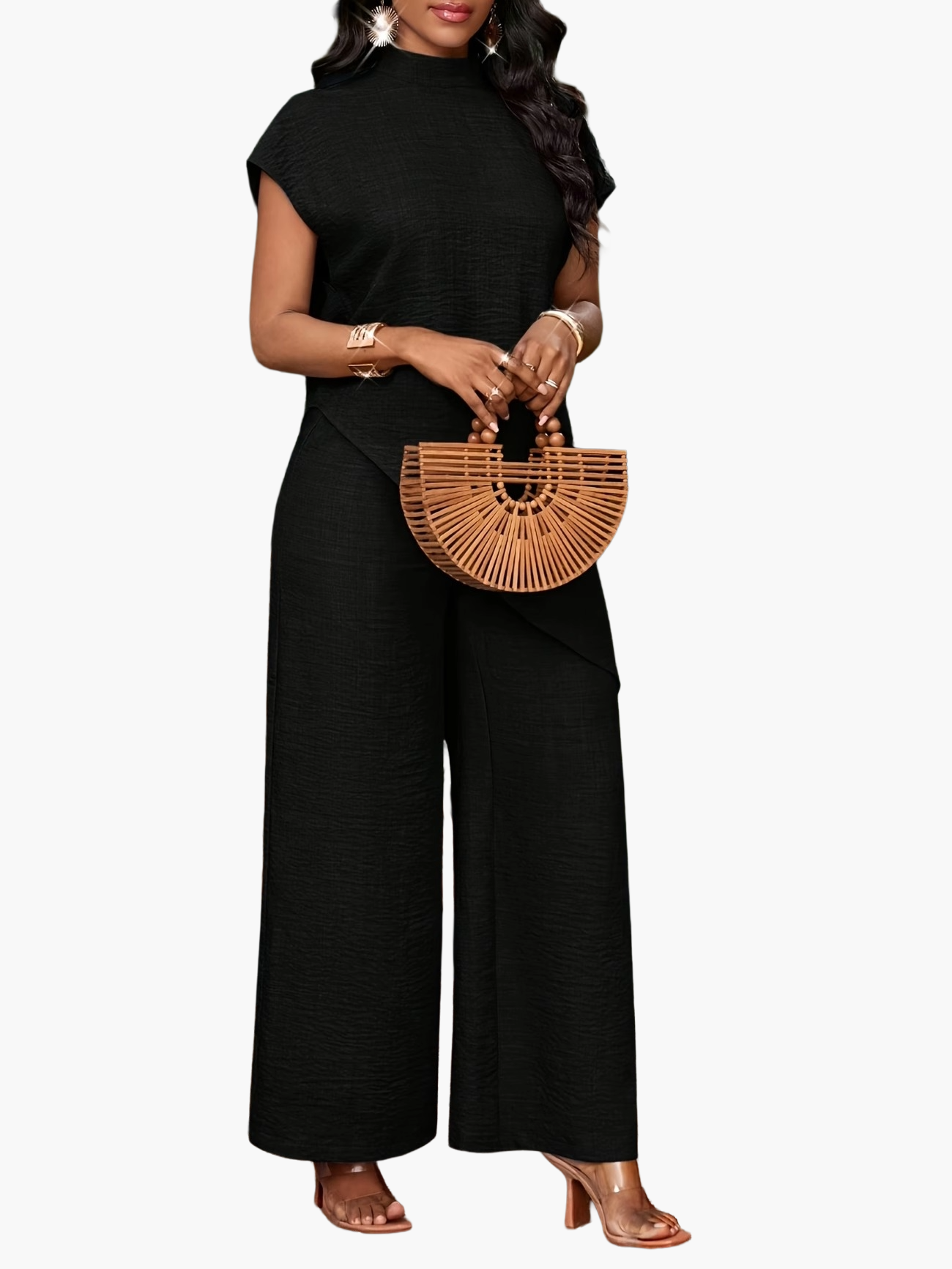 Dam Jumpsuit Asymmetrisk Elegant Vår/Sommar Fest & Vardag