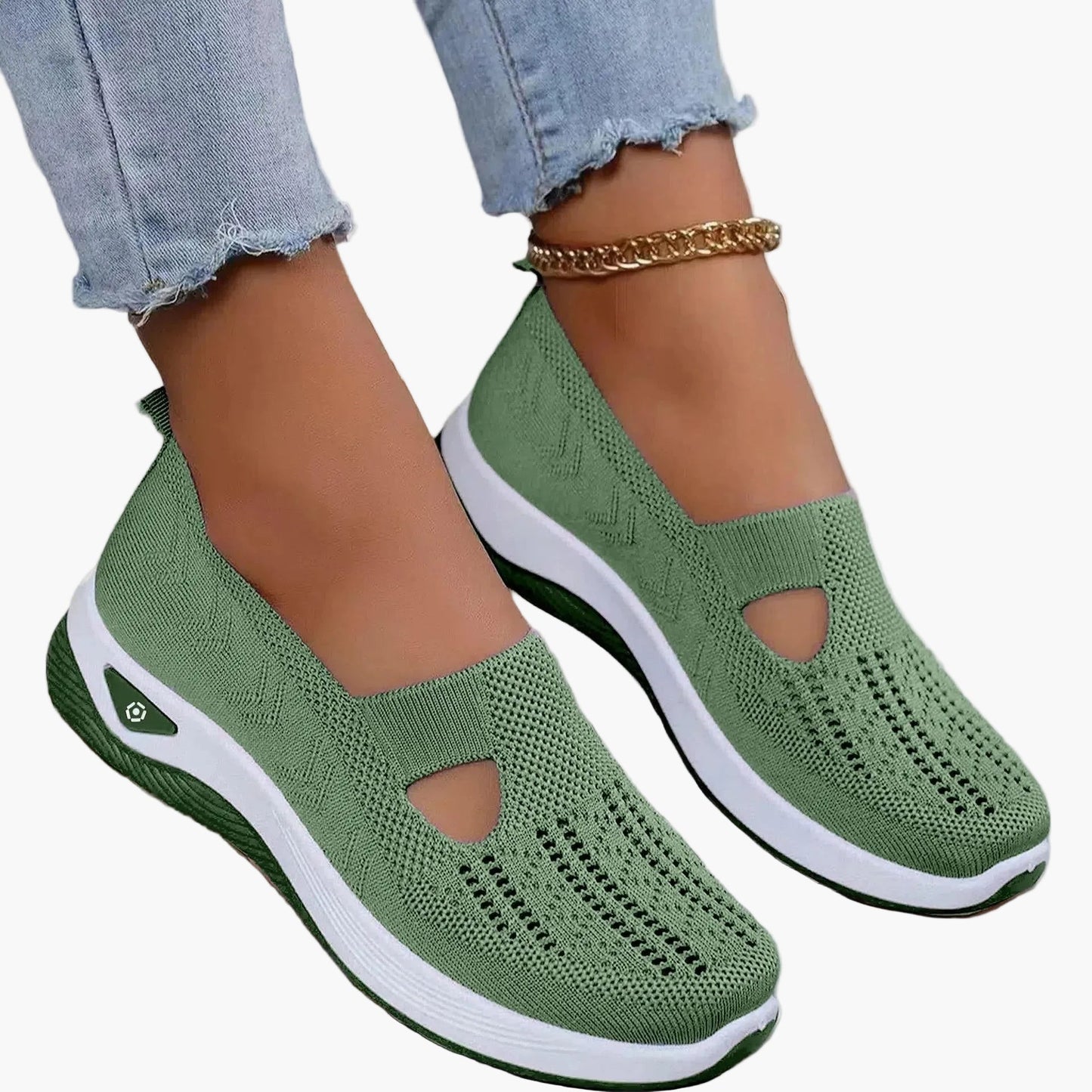 Dam Sneakers Ortopediska Andningsbara Halkfria Vardags- och Träningsskor
