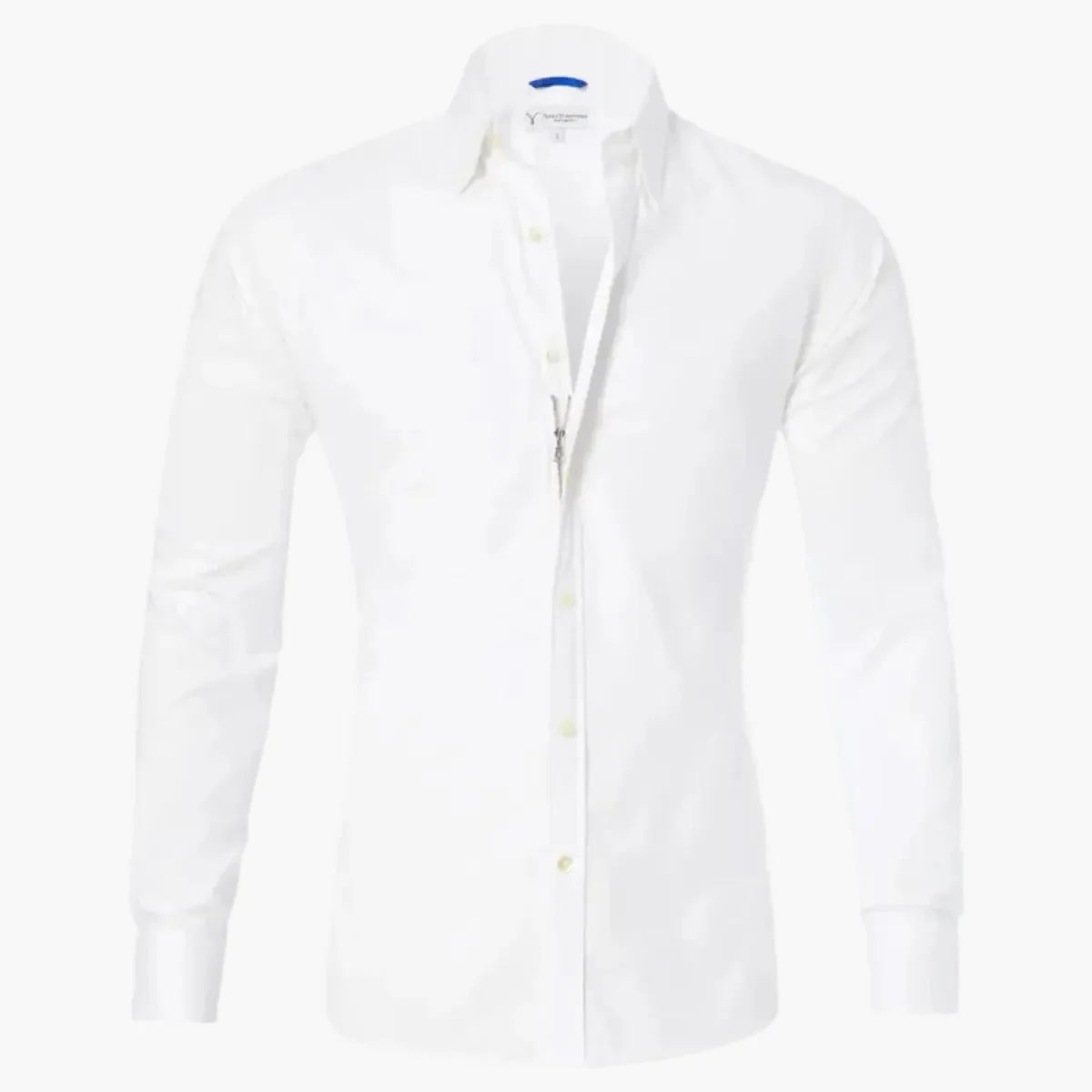 Herrskjorta Slim Fit med Dold Dragkedja – Modern och Elegant Skjortstil för Män