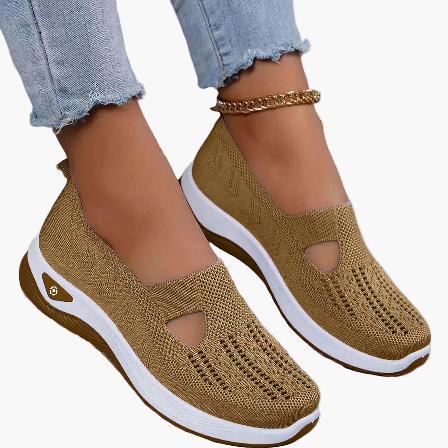 Dam Sneakers Ortopediska Andningsbara Halkfria Vardags- och Träningsskor