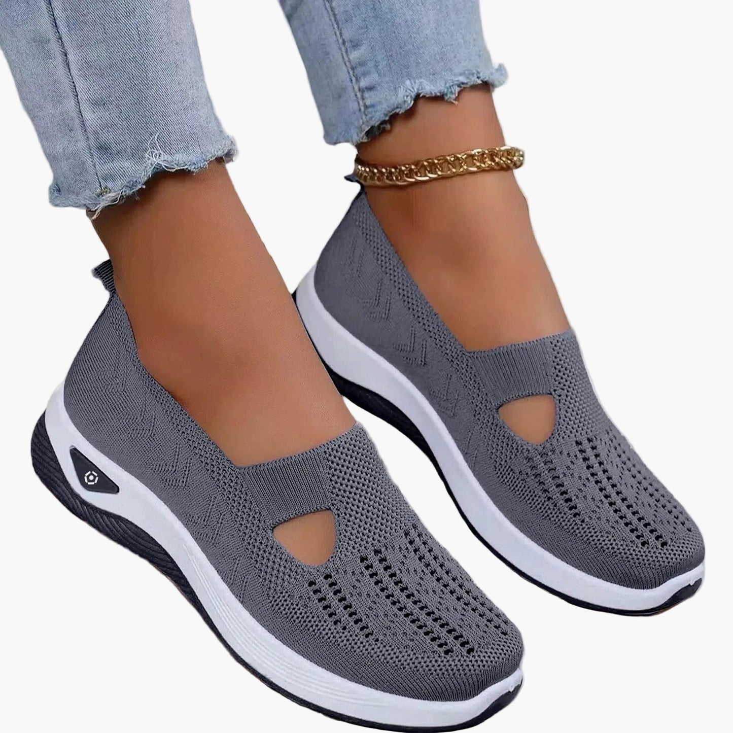 Dam Sneakers Ortopediska Andningsbara Halkfria Vardags- och Träningsskor