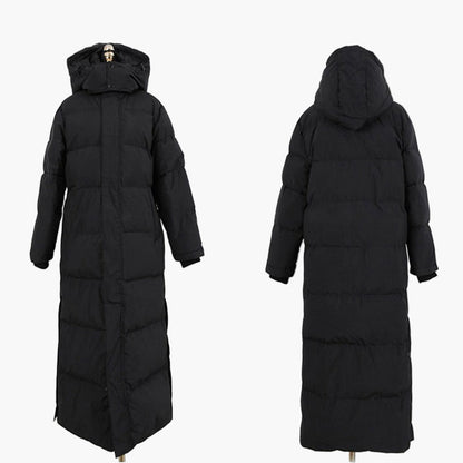 Dam Lång Vinterdunjacka – Elegant och Varm Parkas för Kallt Väder