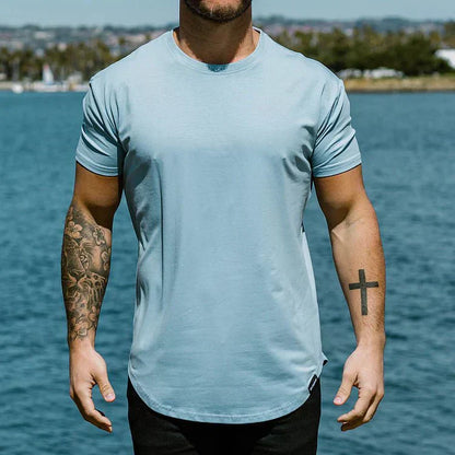 Herr T-shirt Atletisk Passform för Träning och Fritid – Modern Stil och Komfort