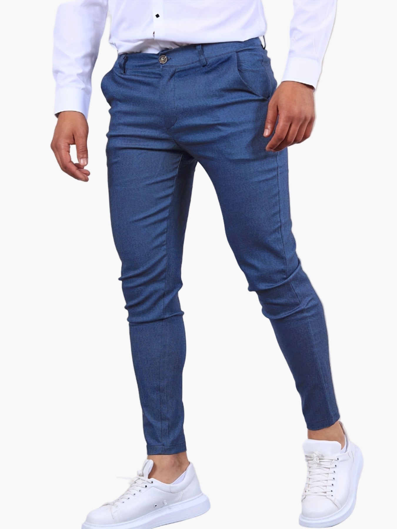 Herr Skinny Fit Chinos – Modernt Snitt för Vardag och Fest