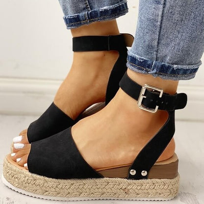 Dam Espadrille Plattformssandal – Trendiga Sommarsandaler för Vardag och Resa