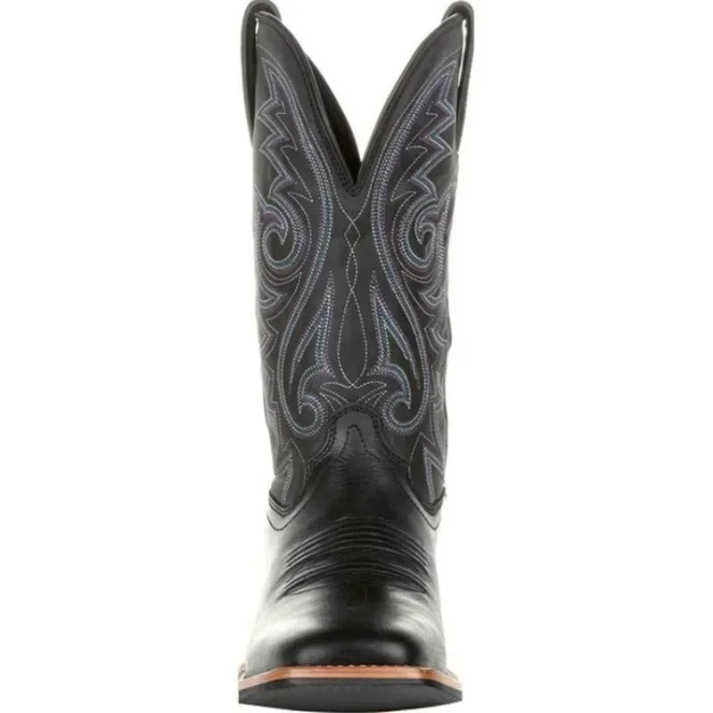 Herr Western cowboyboots – Stilrena och robusta PU-konstläderkängor för vardag & fest