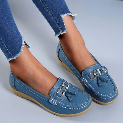 Dam loafers med tofsar – Komfortabla och stilrena vardagsskor