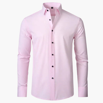 Herrskjorta – Elegant Slim Fit Business och Casual Skjorta med Lång Ärmar