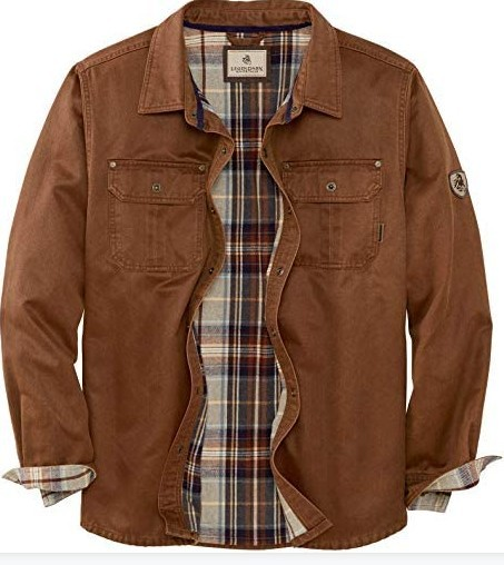 Herrskjortjacka med Plaidfoder, Brun