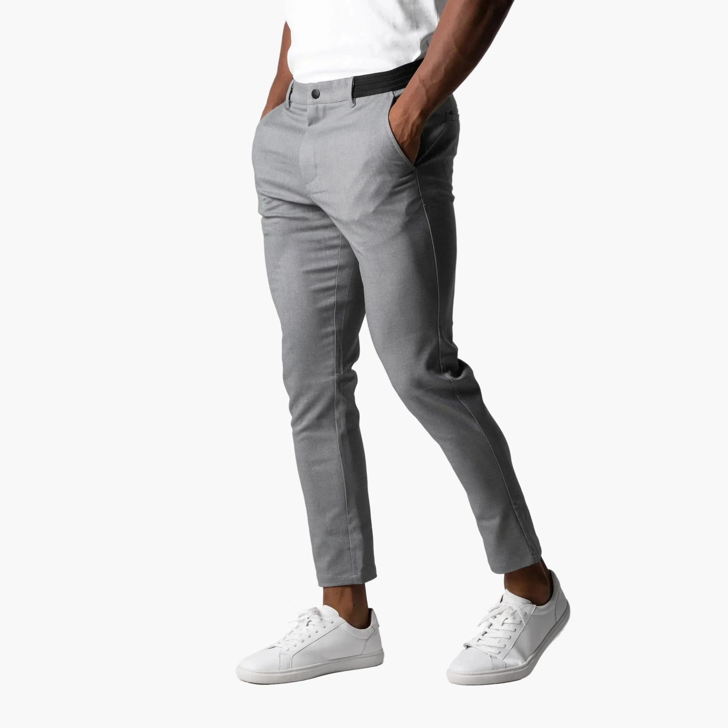 Herr Slim-Fit Chinos Byxor – Modern Stil för Arbete och Fritid