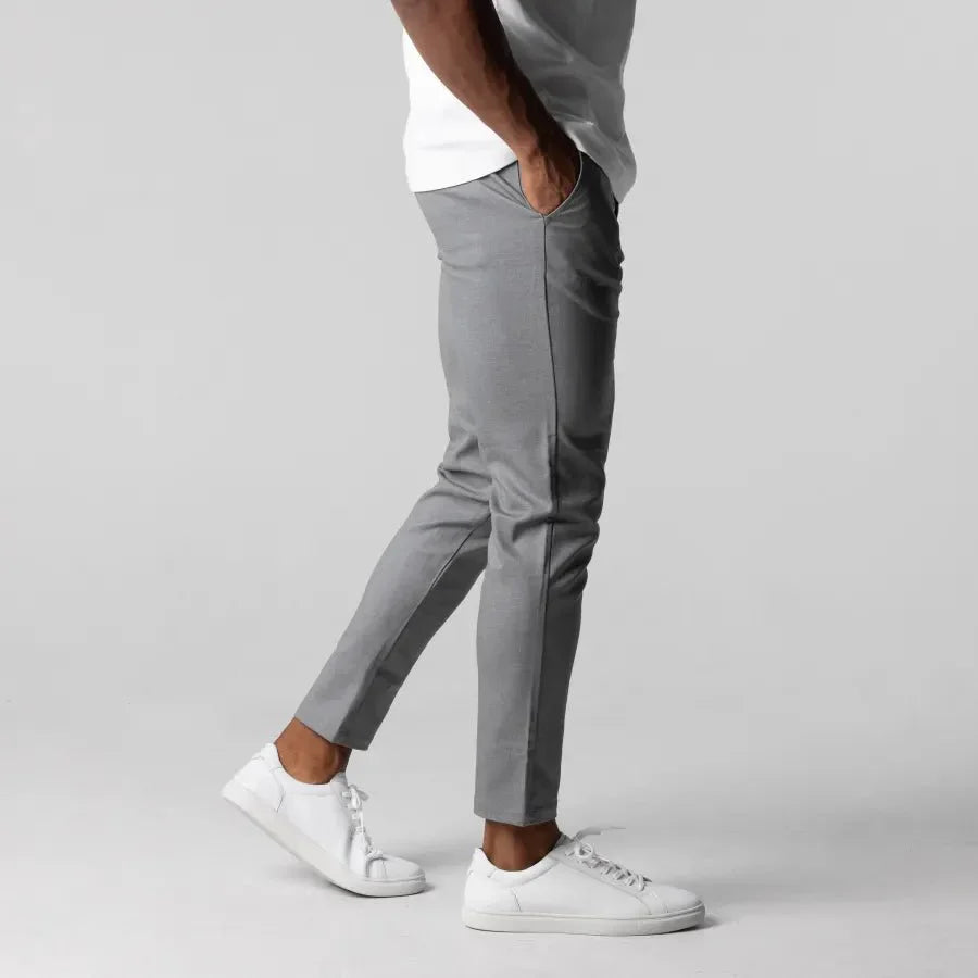 Herr Slim-Fit Chinos Byxor – Modern Stil för Arbete och Fritid