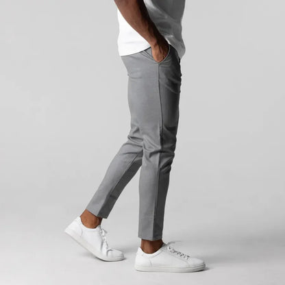 Herr Slim-Fit Chinos Byxor – Modern Stil för Arbete och Fritid