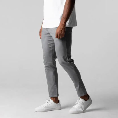Herr Slim-Fit Chinos Byxor – Modern Stil för Arbete och Fritid