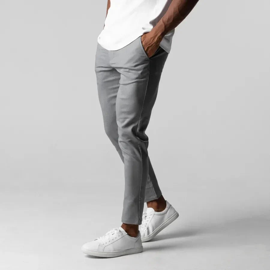 Herr Slim-Fit Chinos Byxor – Modern Stil för Arbete och Fritid