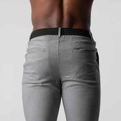 Herr Slim-Fit Chinos Byxor – Modern Stil för Arbete och Fritid