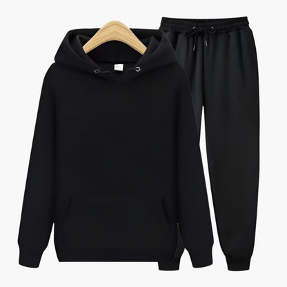 Herrar Mjukisdräkt Hoodie och Joggingbyxor Set – Perfekt för Avkoppling och Träning
