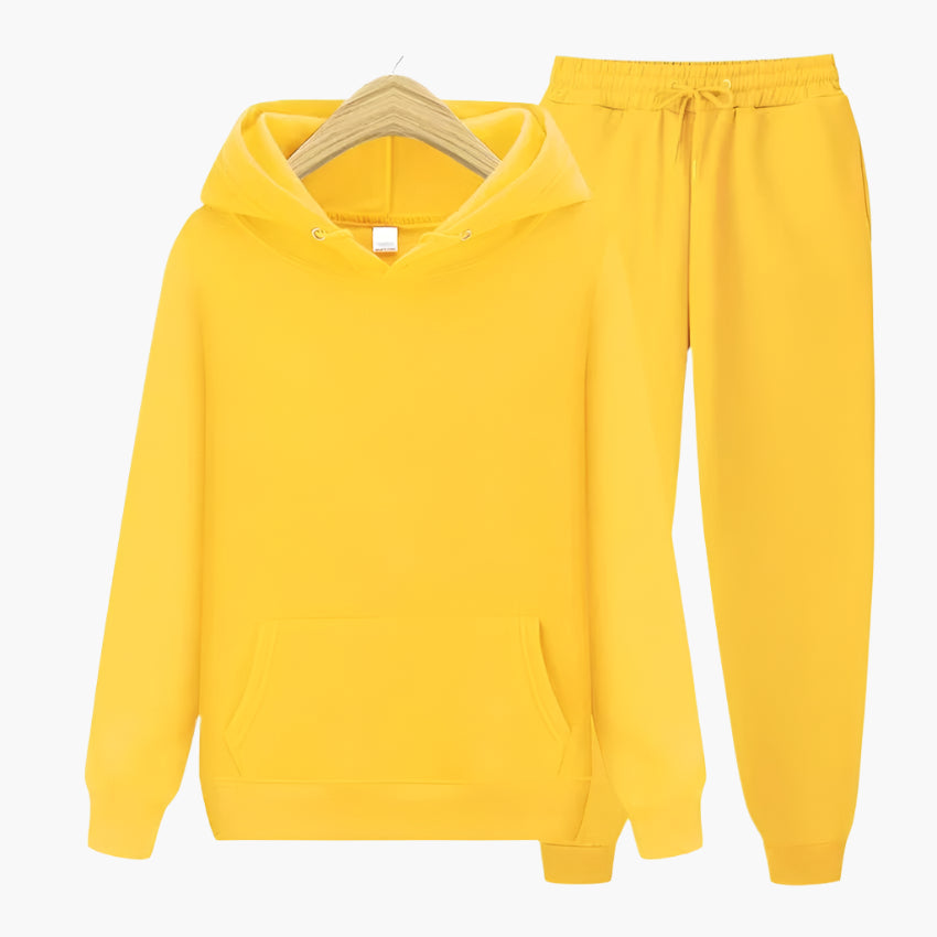 Herrar Mjukisdräkt Hoodie och Joggingbyxor Set – Perfekt för Avkoppling och Träning