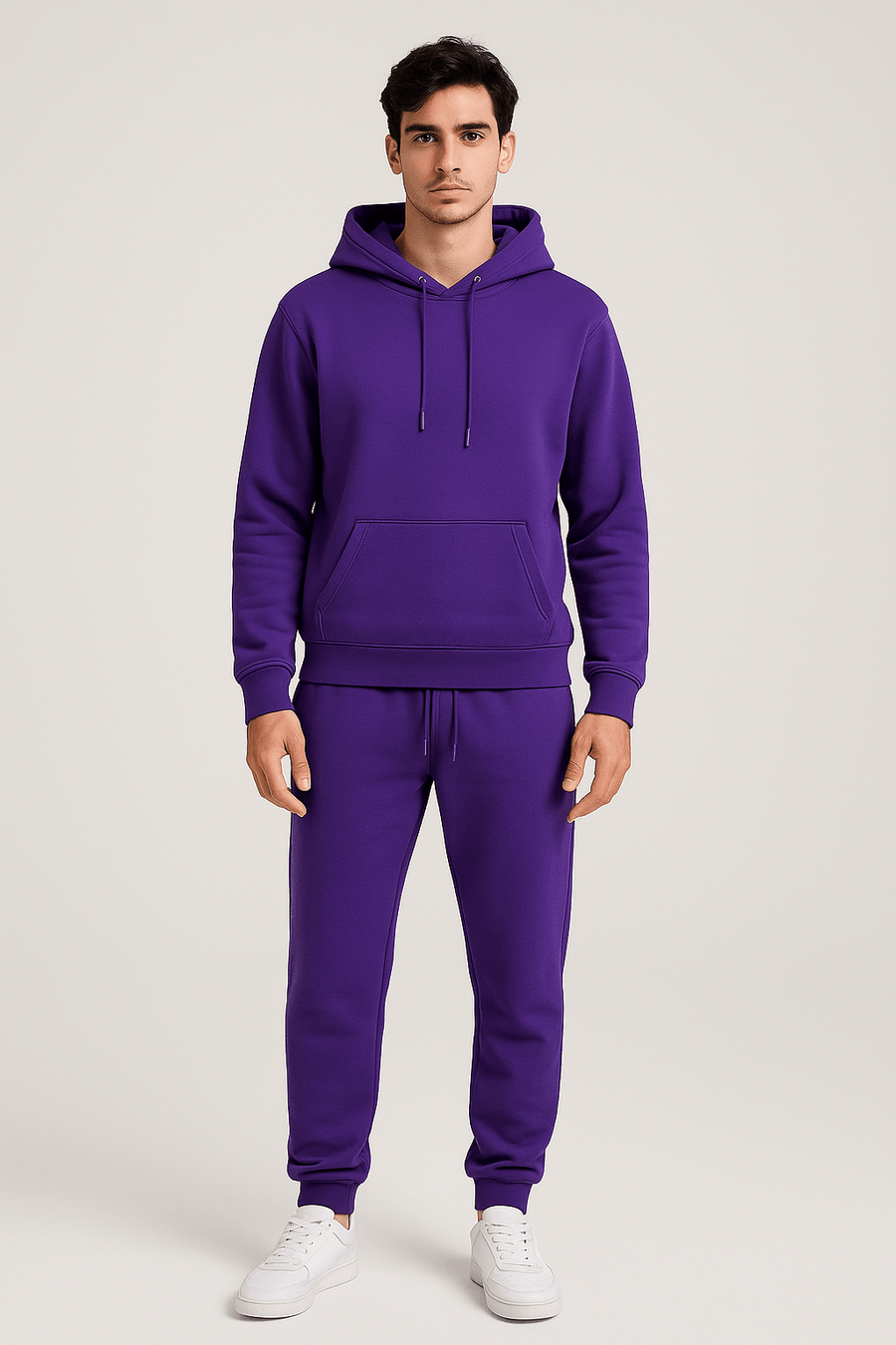 Herrar Mjukisdräkt Hoodie och Joggingbyxor Set – Perfekt för Avkoppling och Träning