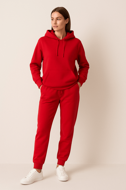 Herrar Mjukisdräkt Hoodie och Joggingbyxor Set – Perfekt för Avkoppling och Träning