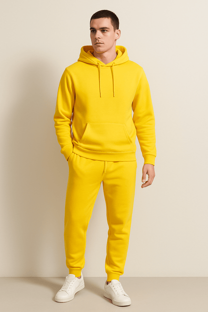 Herrar Mjukisdräkt Hoodie och Joggingbyxor Set – Perfekt för Avkoppling och Träning
