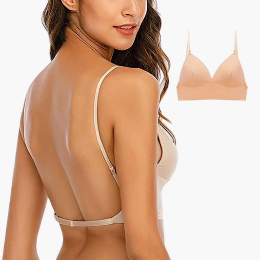 Dam Low-Back Bh – Perfekt för Lågryggade Klänningar och Toppar, Elegant Stöd och Komfort