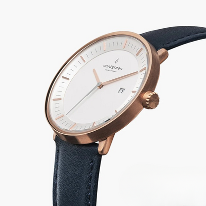 Charlotte – Unisex filosofklocka med konstläderarmband