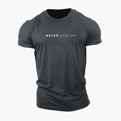 Herr T-shirt med tryck – Motiverande stil för träning och vardag