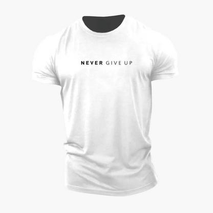 Herr T-shirt med tryck – Motiverande stil för träning och vardag